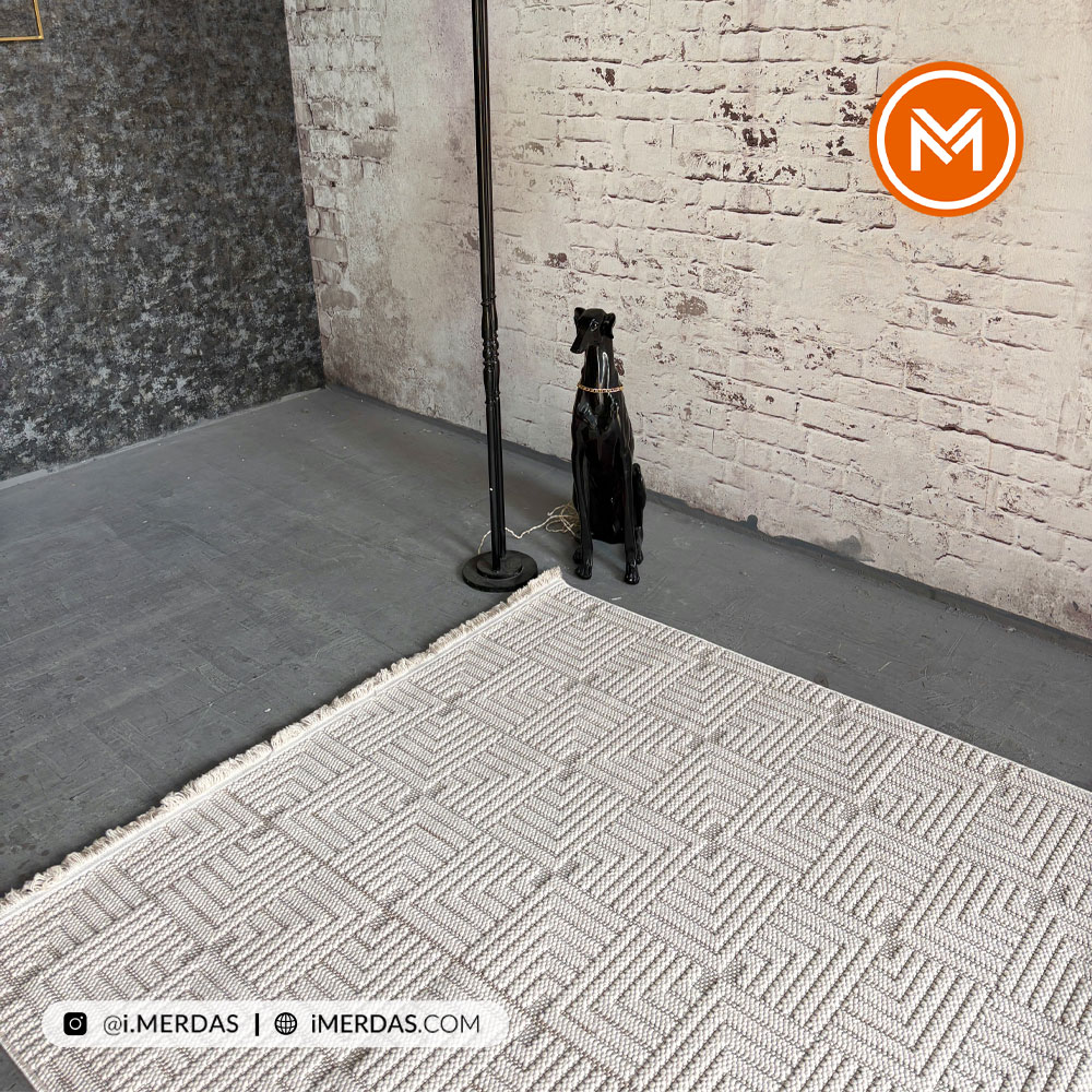 فرش پینترستی کد P24 زمینه کرم